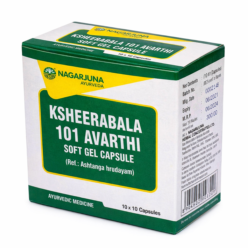 Nagarjuna Ksheerabala 101 Aavarthi Soft Gelatin Capsule (100caps)