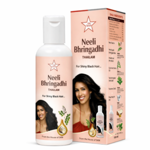 SKM Neeli Bhringadhi Thailam Oil for Shiny Black Hair (100ml)