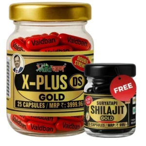 Vaidban X Plus Gold DS Capsule (25Caps) + Suryatapi Shilajit Go