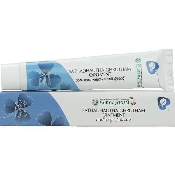 Vaidyaratnam Sathadhautha Ghrutham Ointment (20gm)